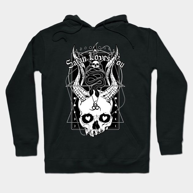 Satan Loves You Hoodie by Von Kowen